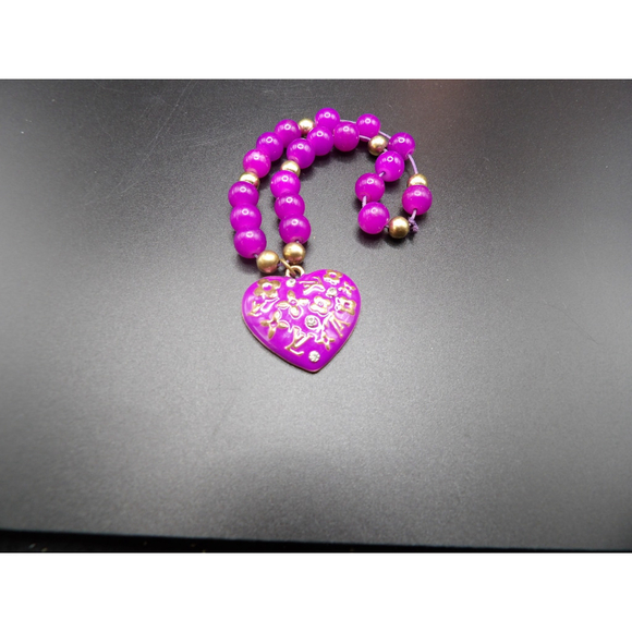 Women's Louis Vuitton Purple Heart Pendant Bracelet - Picture 3 of 3